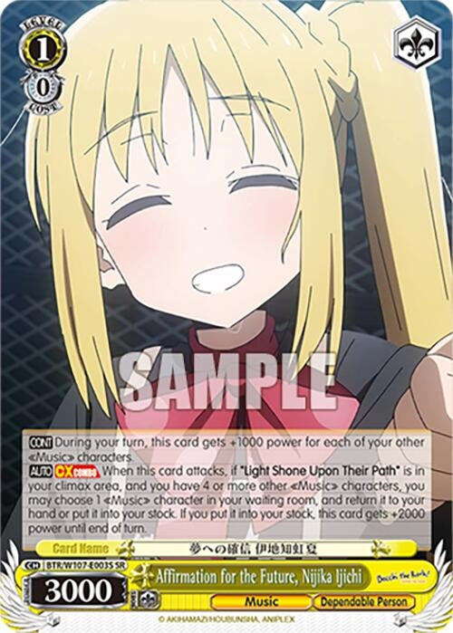 Affirmation for the Future Nijika Ijichi (SR) (107003) [BTR] - Weiss Schwarz Single