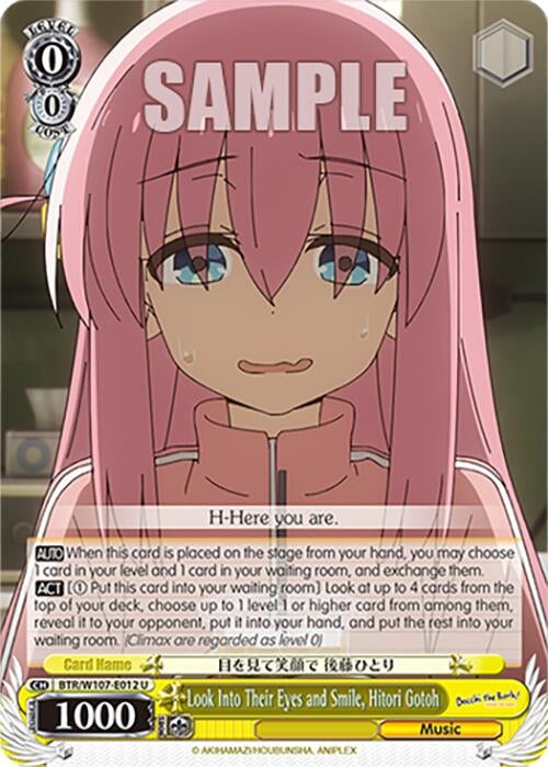 Look Into Their Eyes and Smile Hitori Gotoh (107012) [BTR] - Weiss Schwarz Single