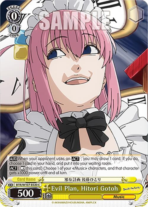 Evil Plan Hitori Gotoh (107020) [BTR] - Weiss Schwarz Single