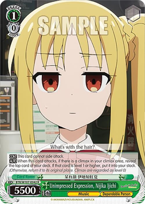 Unimpressed Expression Nijika Ijichi (107042) [BTR] - Weiss Schwarz Single