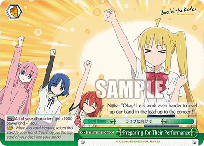 Preparing for Their Performance (107066) [BTR] - Weiss Schwarz Single