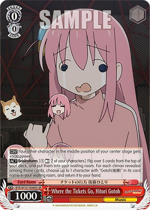 Where the Tickets Go Hitori Gotoh (SR) (107080) [BTR] - Weiss Schwarz Single