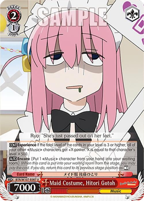 Maid Costume Hitori Gotoh (107087) [BTR] - Weiss Schwarz Single