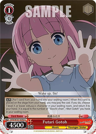 Futari Gotoh (107092) [BTR] - Weiss Schwarz Single