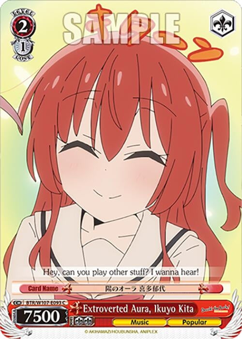 Extroverted Aura Ikuyo Kita (107093) [BTR] - Weiss Schwarz Single