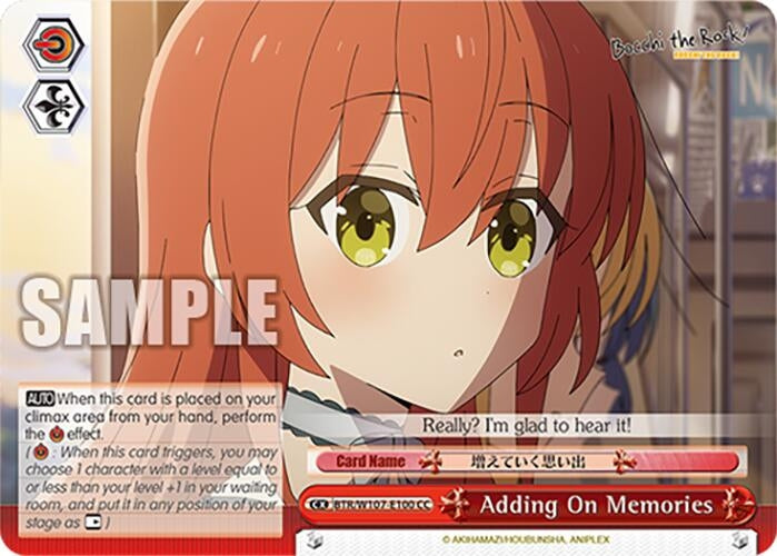 Adding On Memories (107100) [BTR] - Weiss Schwarz Single