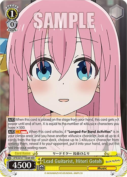 Lead Guitarist Hitori Gotoh (RRR) (10704) [BTR] - Weiss Schwarz Single