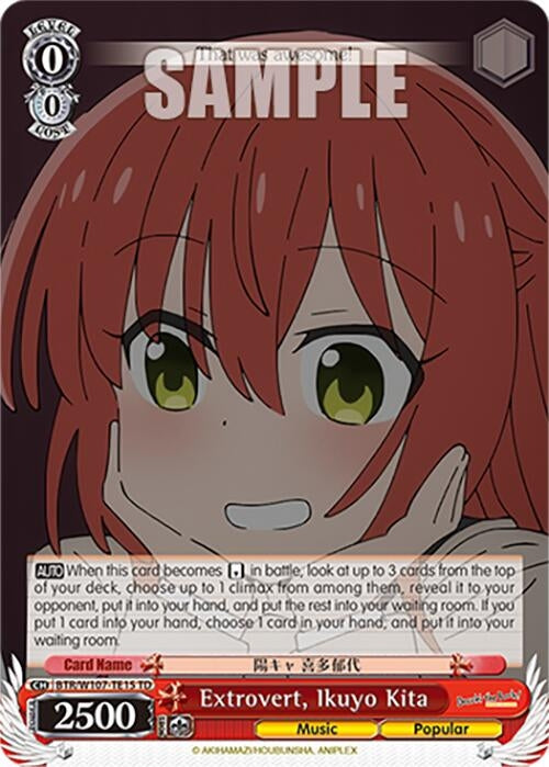 Extrovert Ikuyo Kita (10715) [BTR] - Weiss Schwarz Single