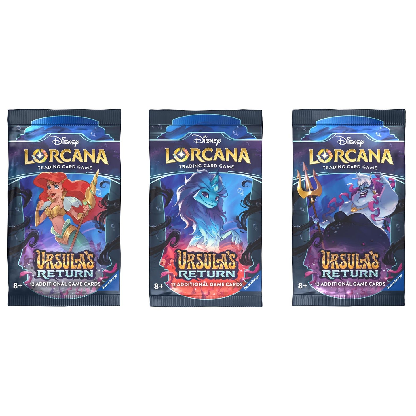 Disney Lorcana: Ursula’s Return Booster Pack Art Bundle [Set of 3] (4) - Disney Lorcana Sealed