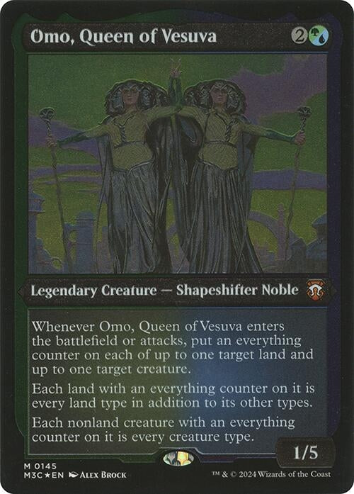 Omo Queen of Vesuva (Display Commander) - Thick Stock (145) [M3C] - MTG Single