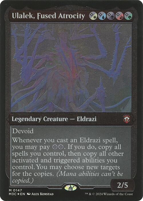 Ulalek Fused Atrocity (Display Commander) - Thick Stock (147) [M3C] - MTG Single