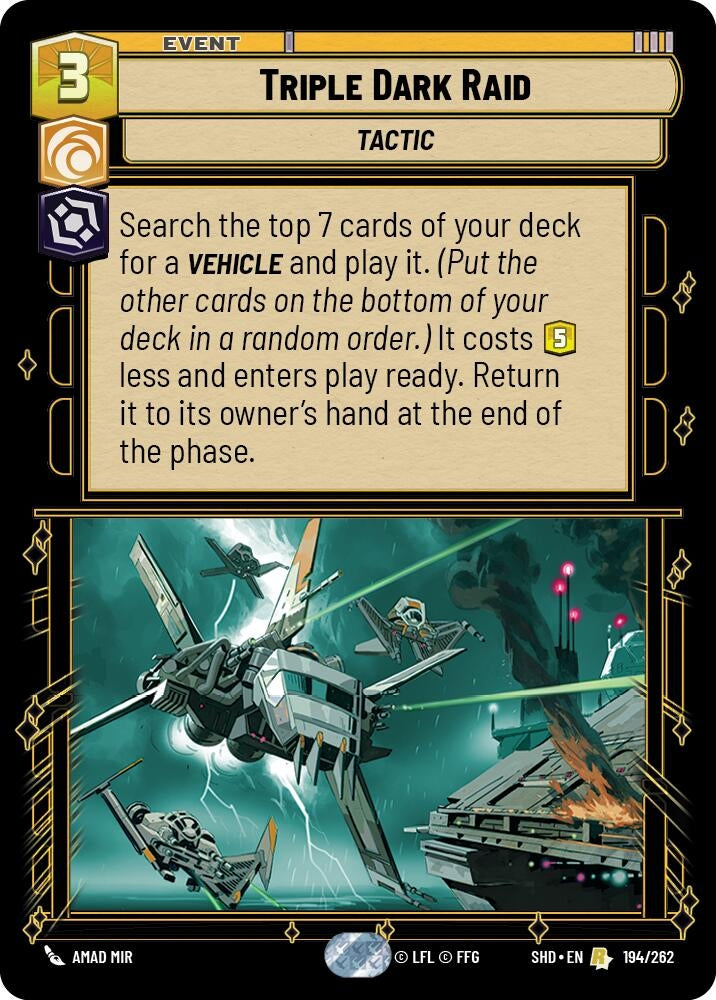 Triple Dark Raid (194) (SHD) - Star Wars: Unlimited Single