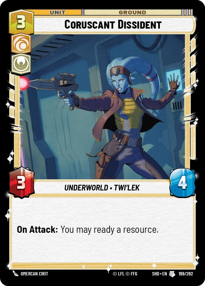 Coruscant Dissident (199) (SHD) - Star Wars: Unlimited Single