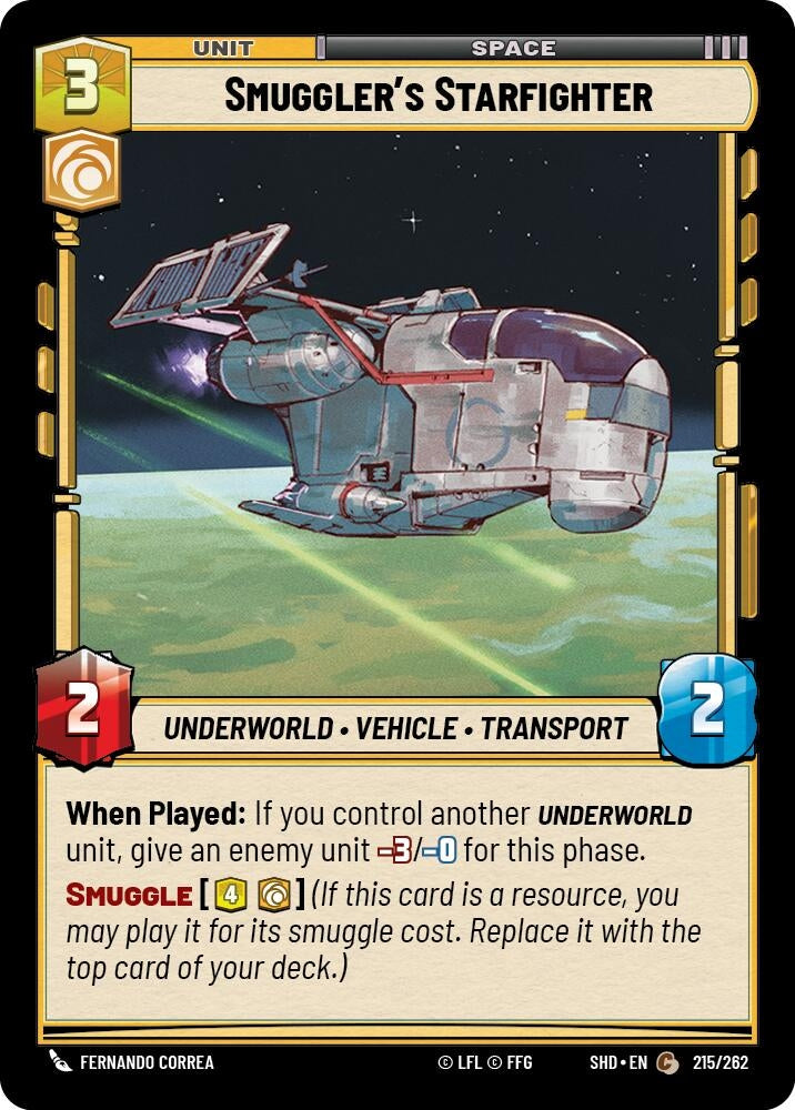 Smuggler’s Starfighter (215) (SHD) - Star Wars: Unlimited Single