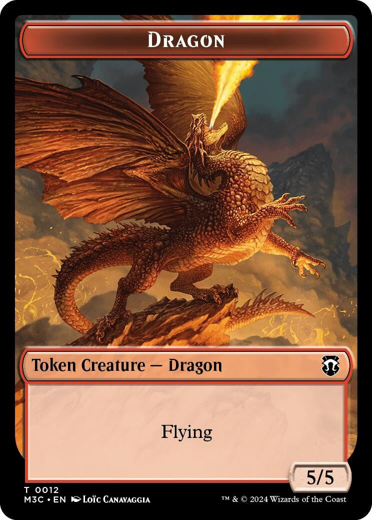 Dragon // Copy Double-Sided Token (0) [M3C] - MTG Single