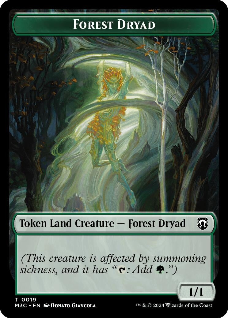 Forest Dryad // Boar Double-Sided Token (0) [M3C] - MTG Single