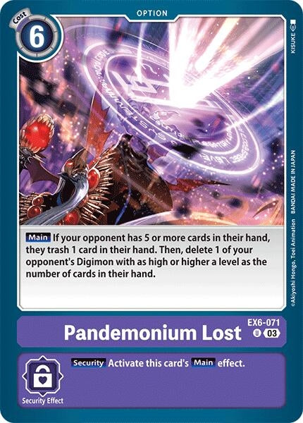 Pandemonium Lost (6071) [EX06] - Digimon Card Game Single