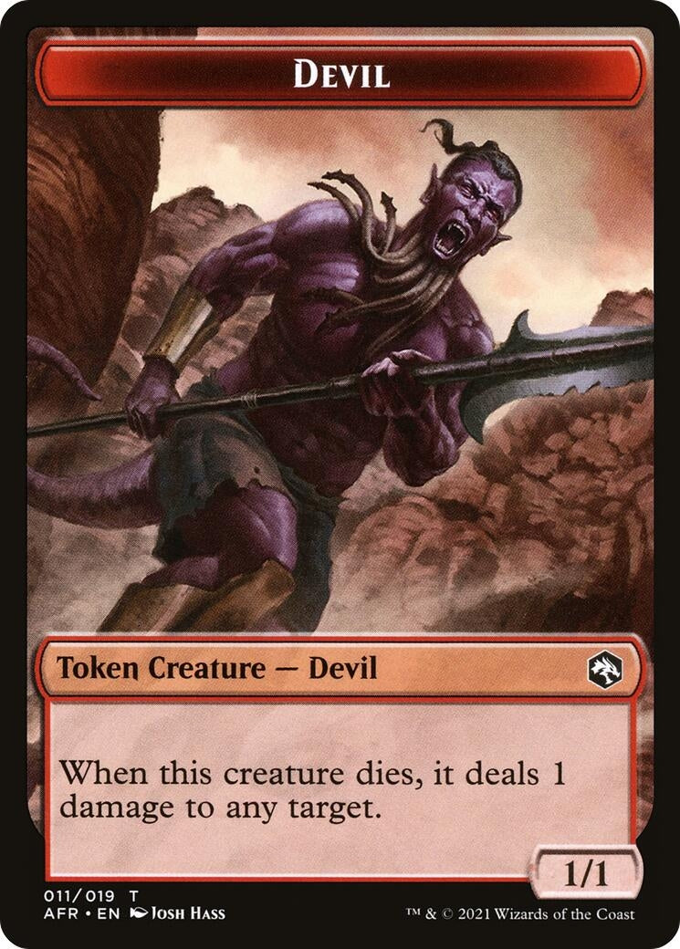 Devil // Vecna Double-sided Token (0) [AFR] - MTG Single