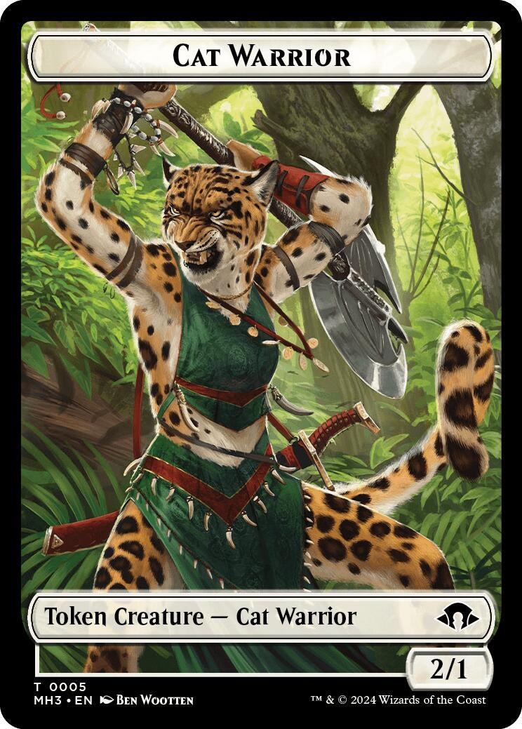 Cat Warrior Token (0) [MH3] - MTG Single