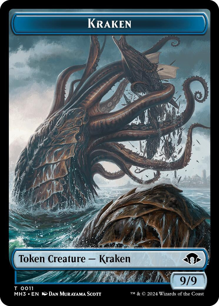 Kraken // Energy Reserve Double-Sided Token (0) [MH3] - MTG Single