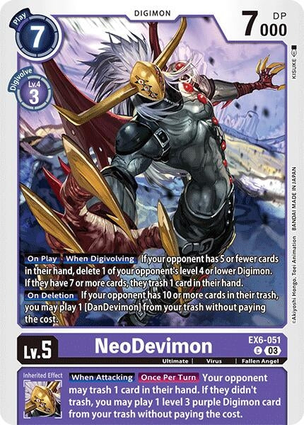 NeoDevimon (6051) [EX06] - Digimon Card Game Single