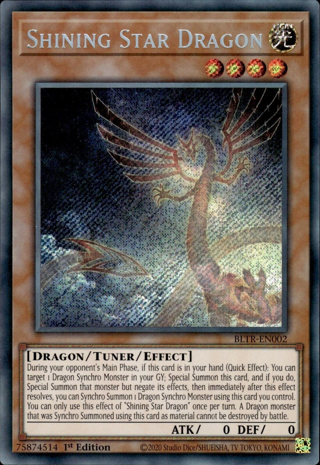 Shining Star Dragon (2) (BLTR) - YuGiOh Single