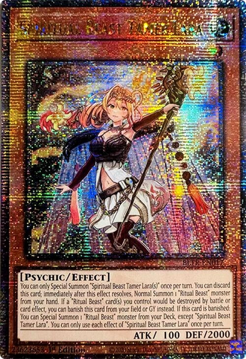 Spiritual Beast Tamer Lara (Quarter Century Secret Rare) (17) (BLTR) - YuGiOh Single