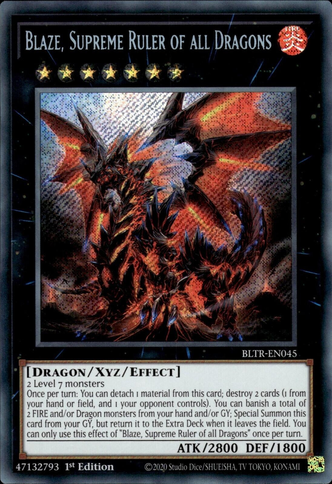 Blaze Supreme Ruler of all Dragons (45) (BLTR) - YuGiOh Single