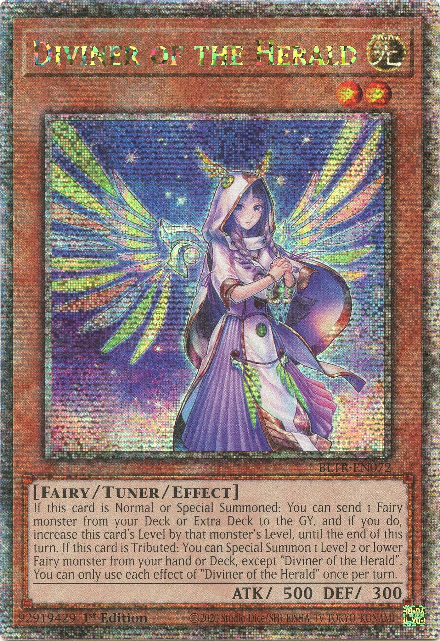 Diviner of the Herald (Quarter Century Secret Rare) (72) (BLTR) - YuGiOh Single