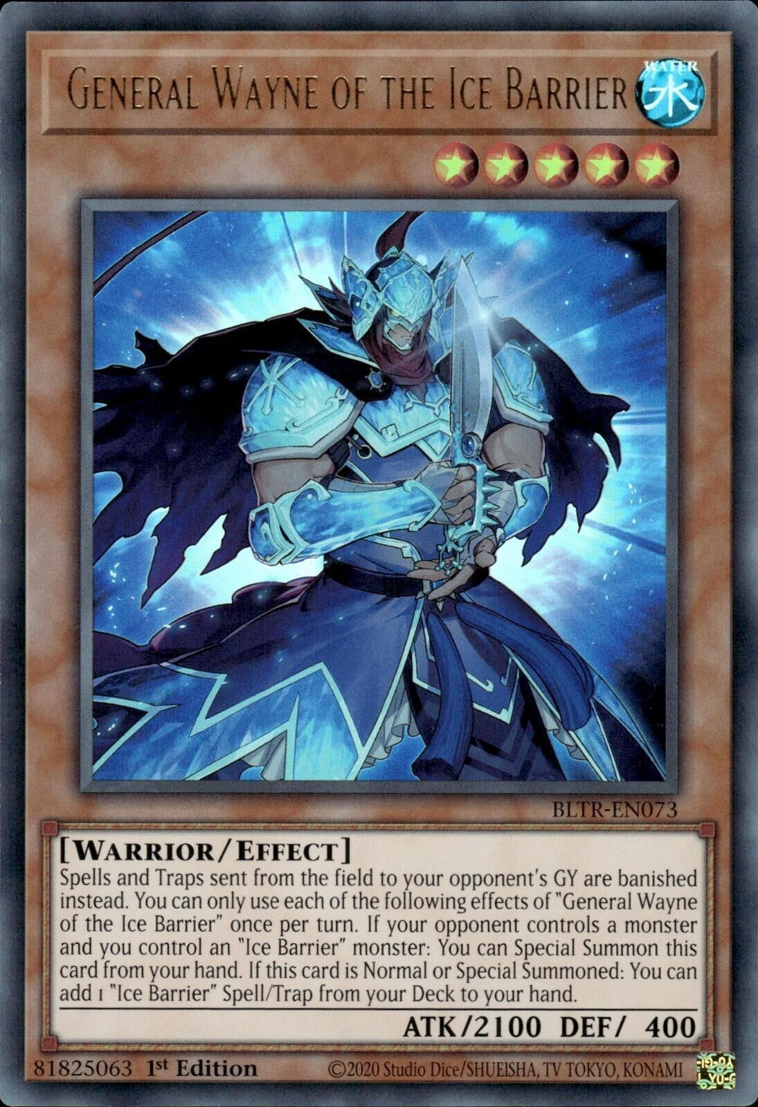 General Wayne of the Ice Barrier (73) (BLTR) - YuGiOh Single