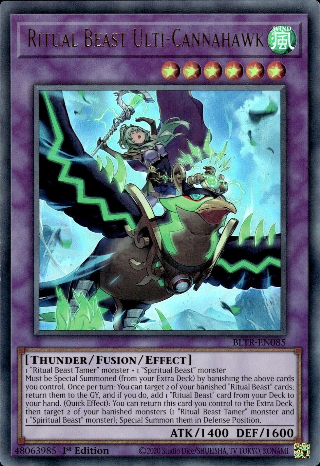 Ritual Beast Ulti-Cannahawk (Alternate Art) (85) (BLTR) - YuGiOh Single