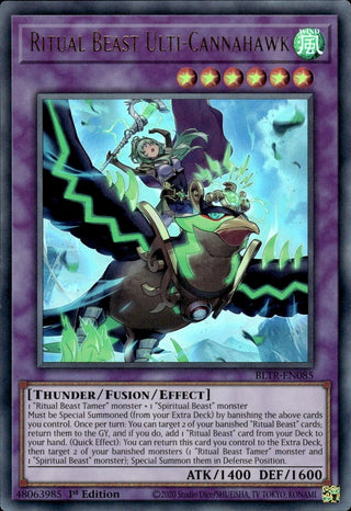 Ritual Beast Ulti-Cannahawk (Alternate Art) (85) (BLTR) - YuGiOh Single