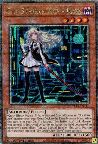 Sky Striker Ace - Raye (Alternate Art) (Quarter Century Secret Rare) (116) (BLTR) - YuGiOh Single