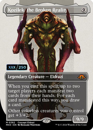 Kozilek the Broken Reality (Borderless) (Serial Numbered) (382) [MH3] - MTG Single