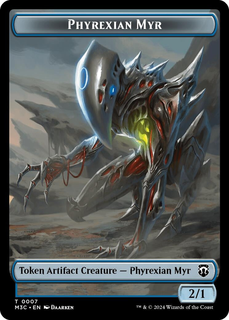 Phyrexian Myr (Ripple Foil) // Servo Double-Sided Token (0) [M3C] - MTG Single