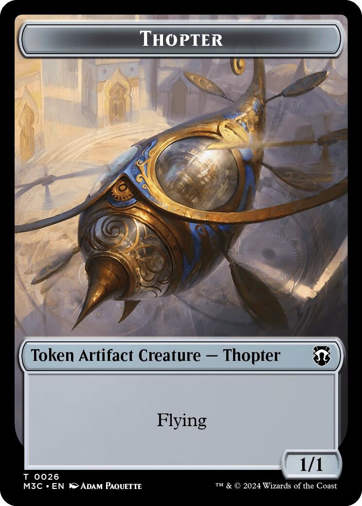 Thopter (Ripple Foil) // Copy Double-Sided Token (0) [M3C] - MTG Single