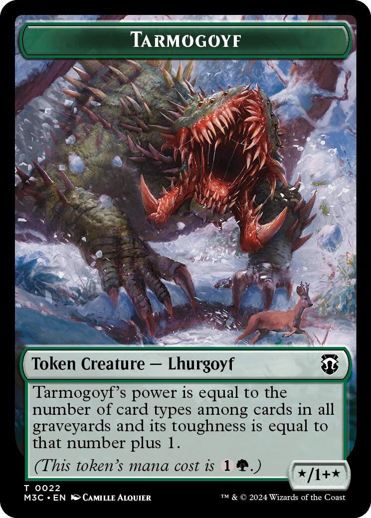 Tarmogoyf (Ripple Foil) // Saproling Double-Sided Token (0) [M3C] - MTG Single