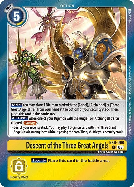 Descent of the Three Great Angels (6068) [EX06] - Digimon Card Game Single
