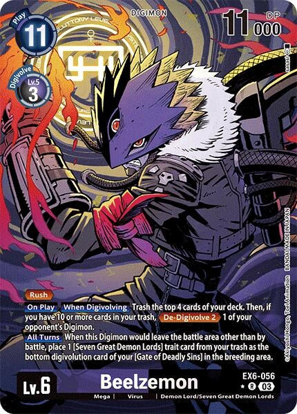 Beelzemon (Alternate Art) (6056) [EX06] - Digimon Card Game Single