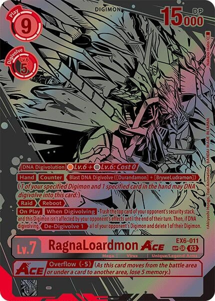 RagnaLoardmon ACE (Textured) (6011) [EX06] - Digimon Card Game Single