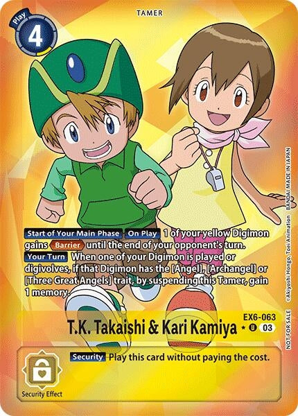 T.K. Takaishi & Kari Kamiya (Box Promotion Pack: Infernal Ascension) (6063) [EX06] - Digimon Card Game Single