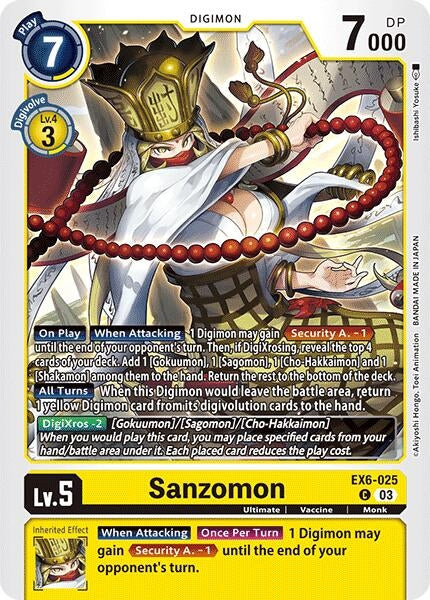 Sanzomon (6025) [EX06] - Digimon Card Game Single