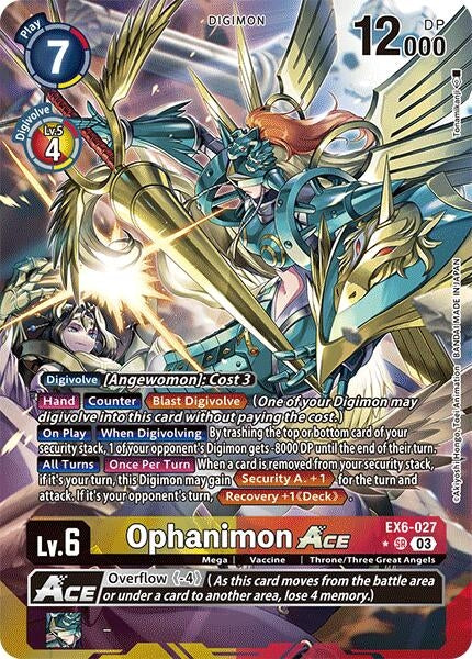 Ophanimon ACE (Alternate Art) (6027) [EX06] - Digimon Card Game Single
