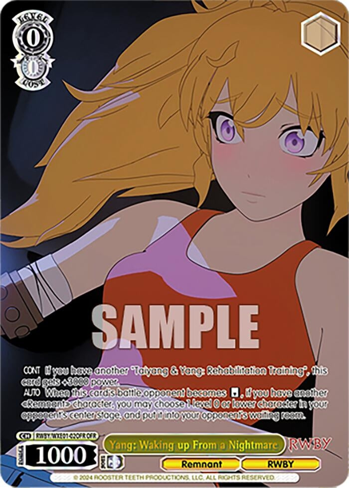 Yang: Waking up From a Nightmare (OFR) (102) [RWBY] - Weiss Schwarz Single