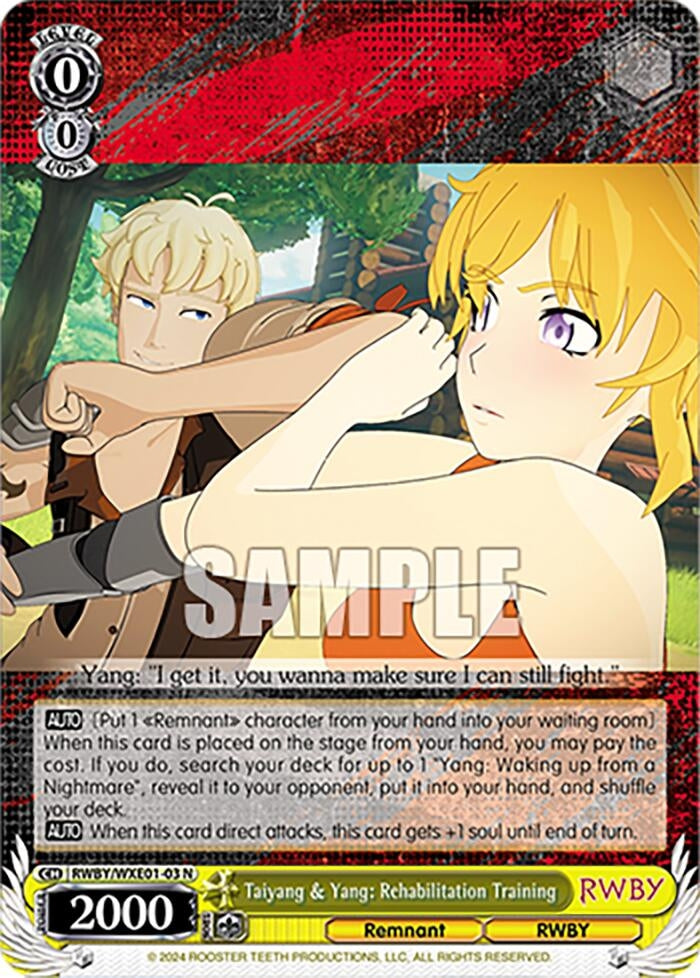 Taiyang & Yang: Rehabilitation Training (103) [RWBY] - Weiss Schwarz Single