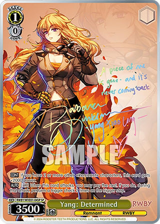 Yang: Determined (SP) (104) [RWBY] - Weiss Schwarz Single