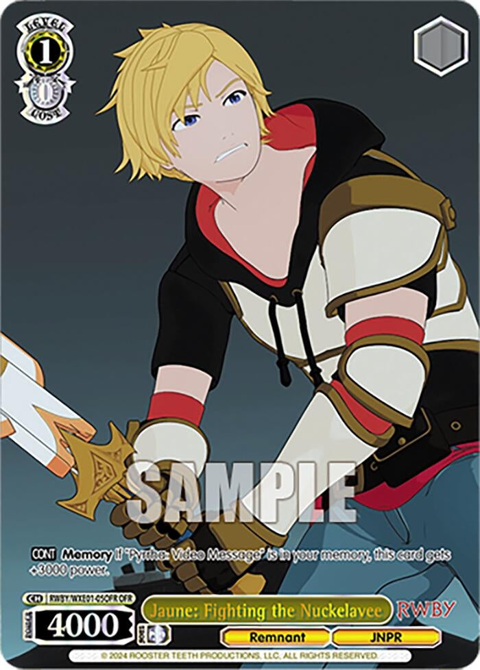 Jaune: Fighting the Nuckelavee (OFR) (105) [RWBY] - Weiss Schwarz Single