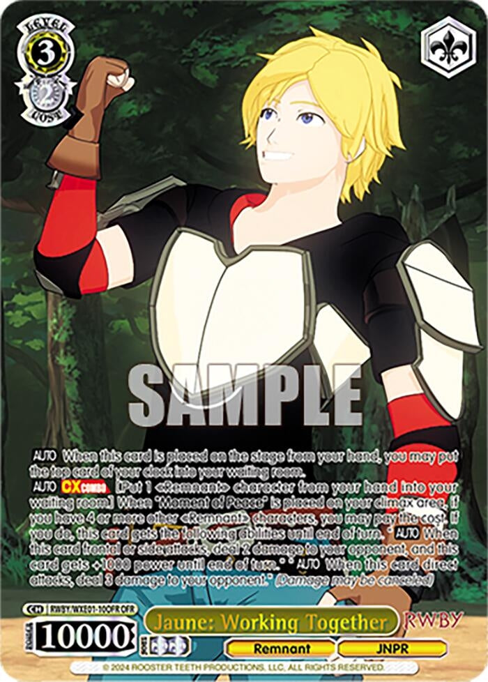 Jaune: Working Together (OFR) (110) [RWBY] - Weiss Schwarz Single