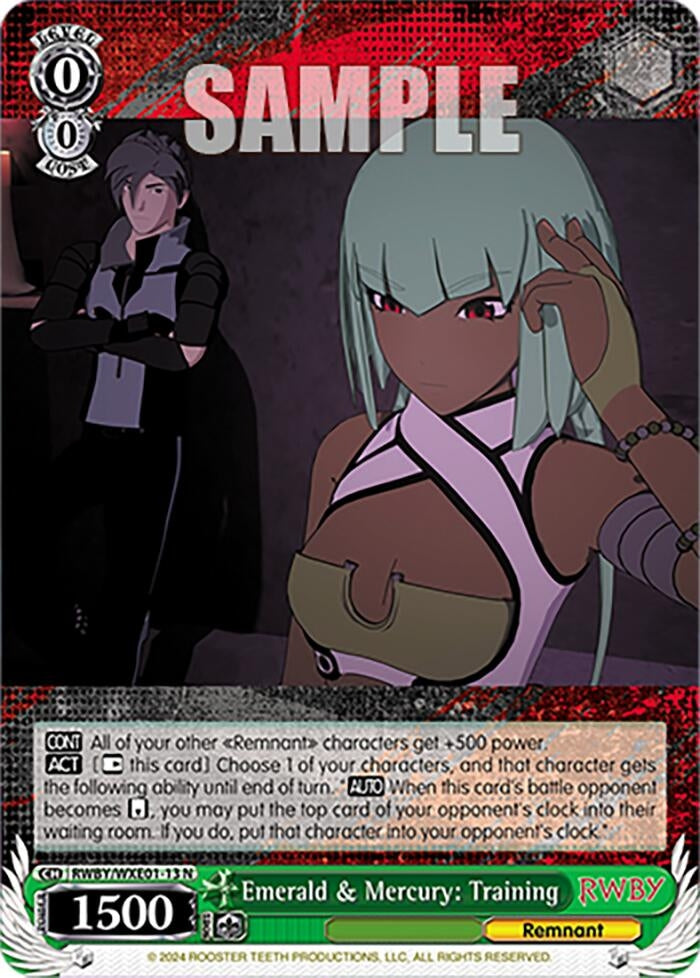 Emerald & Mercury: Training (113) [RWBY] - Weiss Schwarz Single