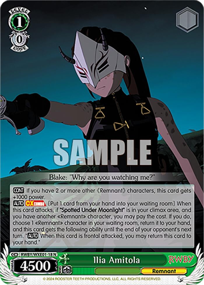Ilia Amitola (118) [RWBY] - Weiss Schwarz Single